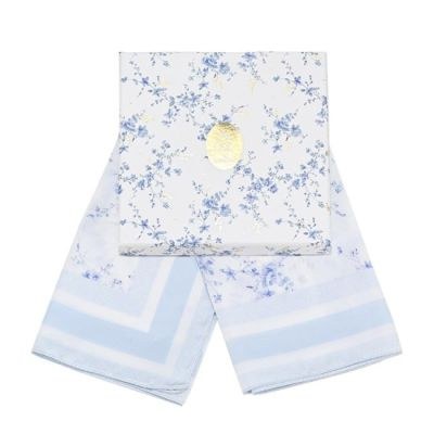 Μπομπονιέρες βάπτισης μαντίλι blue toile Soap Tales