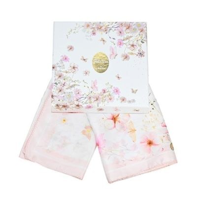 Μπομπονιέρες βάπτισης μαντίλι pink blossom Soap Tales