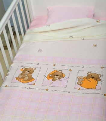 Baby Oliver Σετ Σεντόνια Κούνιας 110x160cm-Σωμόν