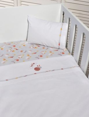 Baby Oliver des.177 σεντόνια κούνιας σετ 3 τμχ με κέντημα 