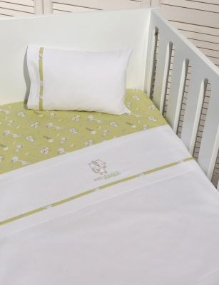 Baby oliver des.180 σεντονια κουνιας σετ 3 τμχ με κεντημα