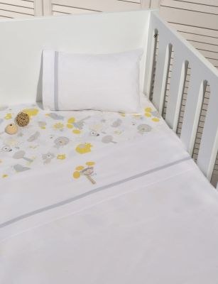 Baby Oliver des.182 σεντόνια κούνιας σετ 3 τμχ με κέντημα