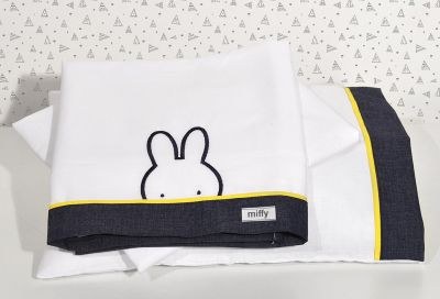 Miffy Σετ Σεντόνια Κούνιας 110x165 cm Μπλε 3τμχ