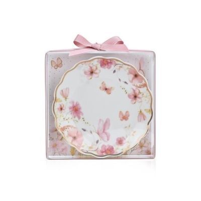 Μπομπονιέρες βάπτισης πιατάκι πορσελάνη blue fleur Soap Tales