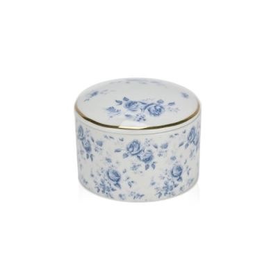 Μπομπονιέρες βάπτισης μπιζουτιέρα από πορσελάνη blue fleur Soap Tales