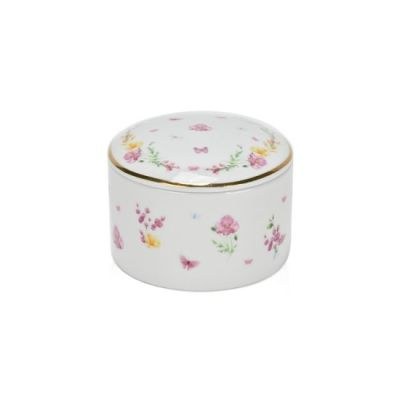 Μπομπονιέρες βάπτισης μπιζουτιέρα από πορσελάνη pink fleur Soap Tales