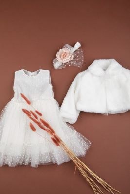 Χειμωνιάτικα βαπτιστικά ρούχα για κορίτσι Bambolino Olivia
