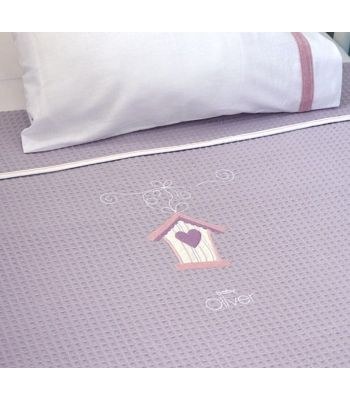 Baby Oliver Κουβέρτα Αγκαλιάς & Λίκνου Des. 300 Πικέ 80x100cm