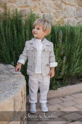 Stock βαπτιστικά ρούχα για αγόρι Stova Bambini SS24 B22