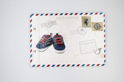 Βιβλίο ευχών ξύλινο Carte Postale