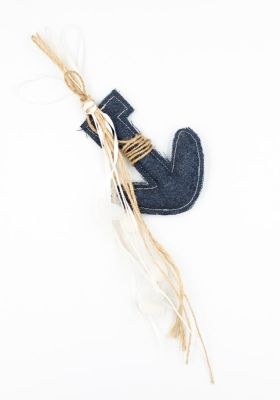 Μπομπονιέρα βάπτισης κρεμαστή με άγκυρα