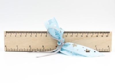 Μπομπονιέρα βάπτισης ξύλινη κασετίνα - χάρακας