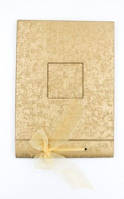 Βιβλίο Ευχών Χρυσό με κορδέλα