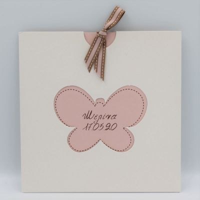 Προσκλητήρια βάπτισης πεταλούδα συρταρωτό