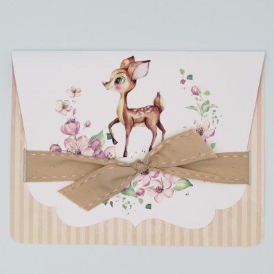 Προσκλητήρια βάπτισης Ελαφάκι