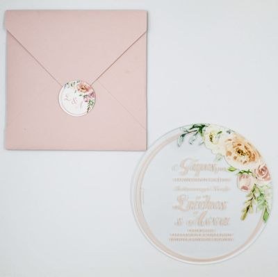 Προσκλητήρια γάμου Plexiglass