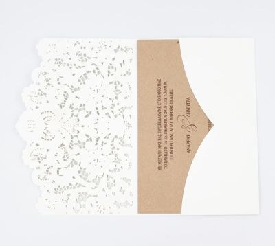 Προσκλητήρια γάμου laser cut 