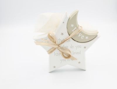 Μπομπονιέρα Βάπτισης Αστέρι φεγγάρι