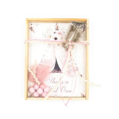 Μπομπονιέρα βάπτισης κουτί με καπάκι plexiglass