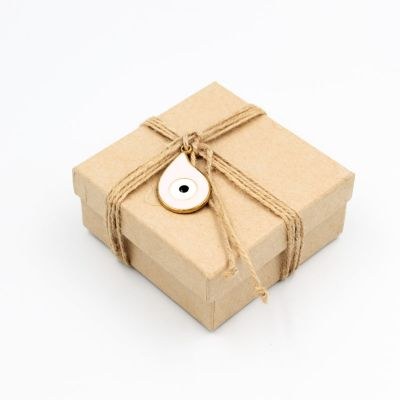 Μπομπονιέρα βάπτισης κουτί κραφτ