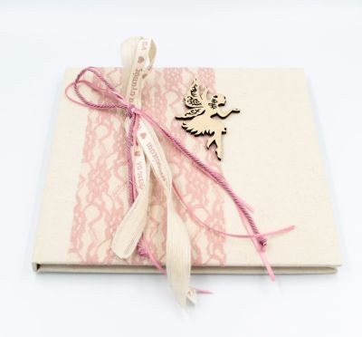 Βιβλίο Ευχών Νεράιδα με δαντέλα