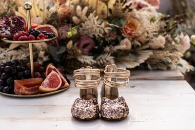 Βαπτιστικά παπούτσια για κορίτσι Stova Bambini Ballerinas Bronze