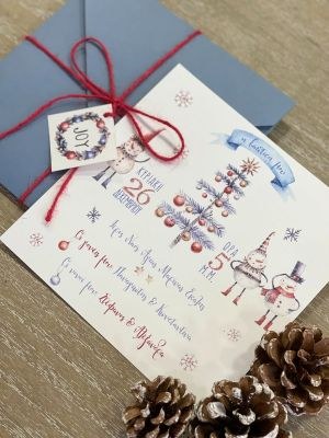Προσκλητήρια βάπτισης χριστουγεννιάτικα Xmas01