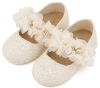 eeeeeeeeeΒαπτιστικά παπούτσια για κορίτσι από την Babywalker σε εκρού χρώμα