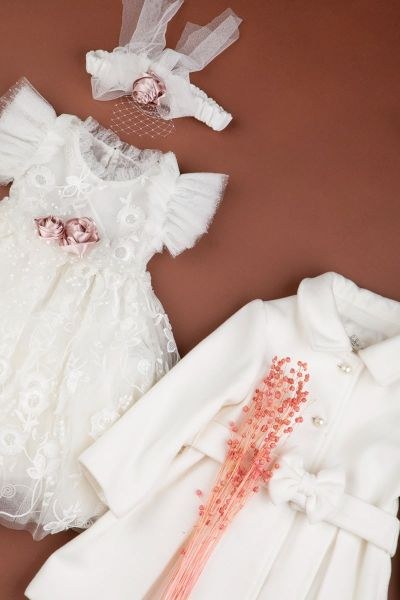 bbbbbbbbbbΧειμωνιάτικα βαπτιστικά ρούχα για κορίτσι Bambolino Aristea