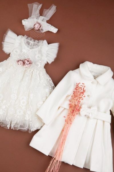bbbbbbbbbbΧειμωνιάτικα βαπτιστικά ρούχα για κορίτσι Bambolino Aristea