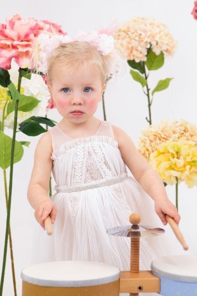 bbbbbbbbbbΒαπτιστικά ρούχα κορίτσι Bambolino Loukia