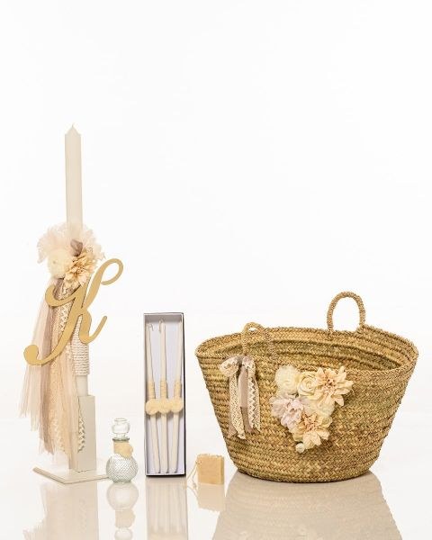 bbbbbbbbbbβαπτιστικά πακέτα για κορίτσι καλάθι ψάθινο με μονόγραμμα plexiglass