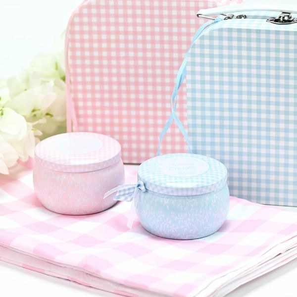 bbbbbbbbbbΜπομπονιέρες βάπτισης κερί μεταλλικό ροζ valey of lily