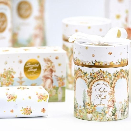 bbbbbbbbbbΜπομπονιέρες βάπτισης κερί amber myth