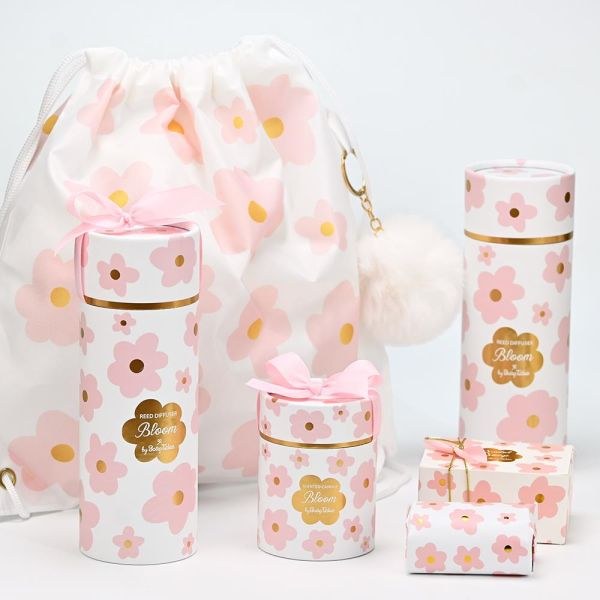 bbbbbbbbbbΜπομπονιέρες βάπτισης σακίδιο πλάτης pink bloom μαζί με μπρελόκ