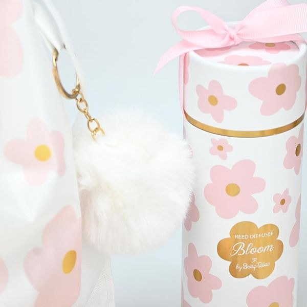 bbbbbbbbbbΜπομπονιέρες βάπτισης σακίδιο πλάτης pink bloom μαζί με μπρελόκ