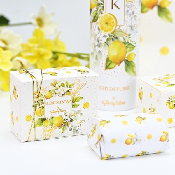 bbbbbbbbbbΜπομπονιέρες βάπτισης σαπούνι lemon 100gr