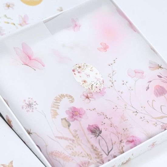 bbbbbbbbbbΜπομπονιέρες βάπτισης μαντίλι pink blossom Soap Tales