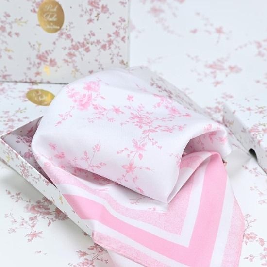bbbbbbbbbbΜπομπονιέρες βάπτισης μαντίλι pink toile Soap Tales