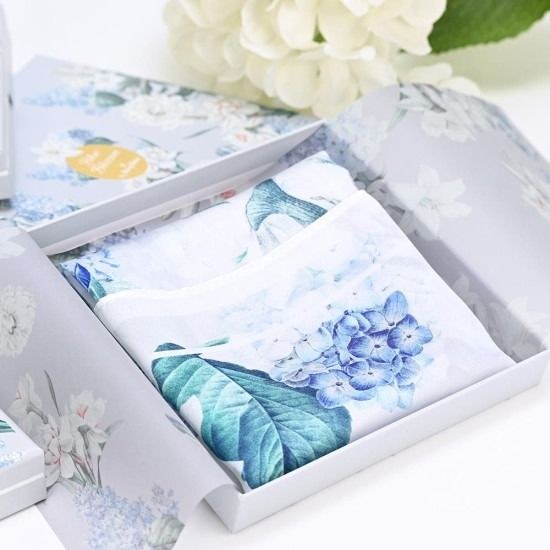 bbbbbbbbbbΜπομπονιέρες βάπτισης μαντίλι blue blossom Soap Tales