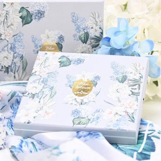 bbbbbbbbbbΜπομπονιέρες βάπτισης μαντίλι blue blossom Soap Tales