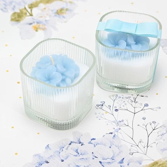 bbbbbbbbbbΜπομπονιέρες βάπτισης κερί Soap Tales Λουλούδι Σιελ 120γρ