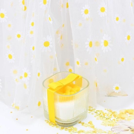 bbbbbbbbbbΜπομπονιέρες βάπτισης κερί Soap Tales Λουλούδι Κίτρινο 120γρ