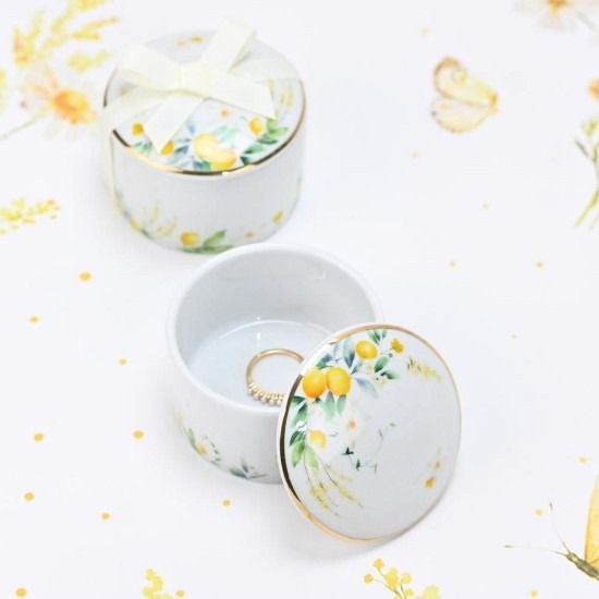 bbbbbbbbbbΜπομπονιέρες βάπτισης μπιζουτιέρα από πορσελάνη lemon Soap Tales