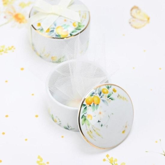bbbbbbbbbbΜπομπονιέρες βάπτισης μπιζουτιέρα από πορσελάνη lemon Soap Tales