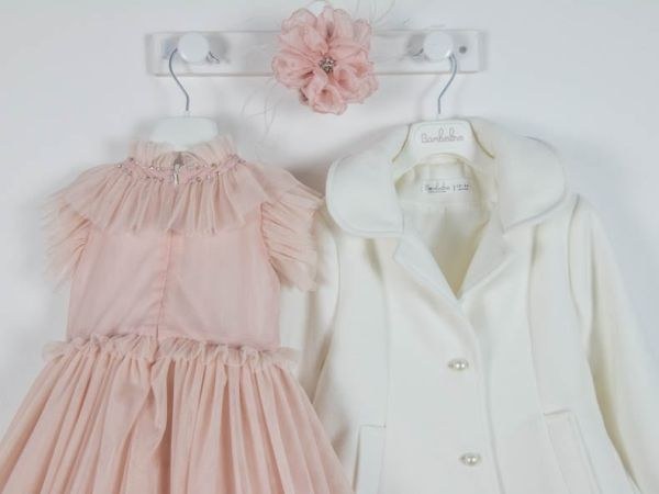 bbbbbbbbbbΧειμωνιάτικα βαπτιστικά ρούχα για κορίτσι Bambolino Korina (Παλτό Montgomery)
