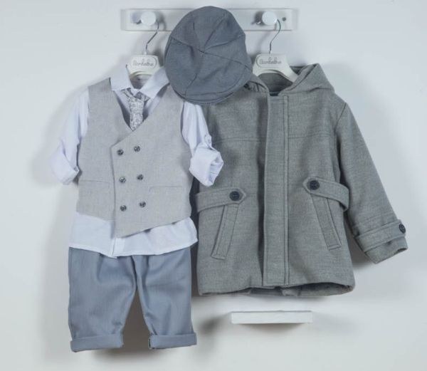 bbbbbbbbbbΧειμωνιάτικα βαπτιστικά ρούχα για αγόρι Bambolino Marcelo (Παλτό Montgomery)