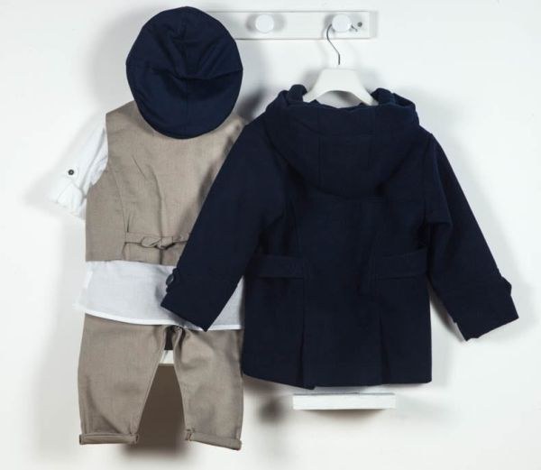 bbbbbbbbbbΧειμωνιάτικα βαπτιστικά ρούχα για αγόρι Bambolino Donovan (Παλτό Montgomery)