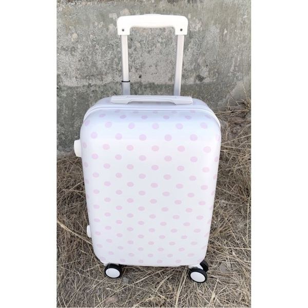 bbbbbbbbbbΒαλίτσα βάπτισης λευκή με ροζ πουά