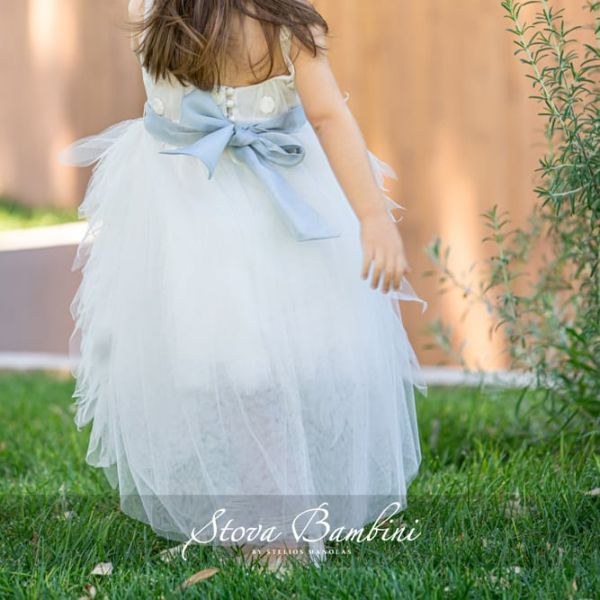 bbbbbbbbbbβαπτιστικά ρούχα για κορίτσι, ένα ιδιαίτερο βαπτιστικό φόρεμα που αποτελείται από κορσάζ κεντημένο με μοτίβα τριαντάφυλλα και φούστα από φίνο τούλι